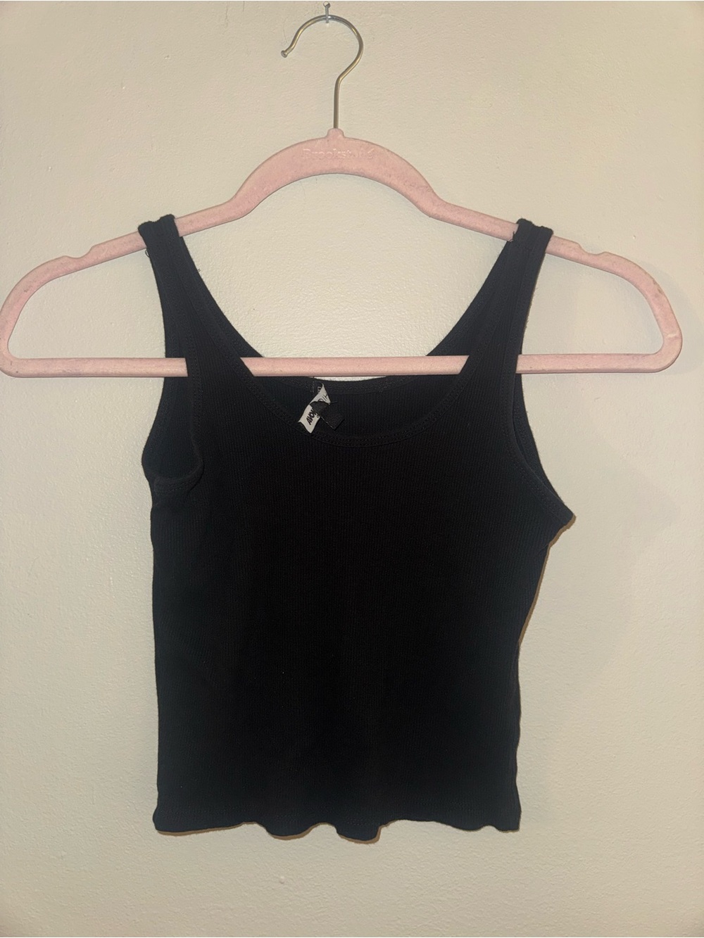 Fashion nova, black ribbed tank top, size medium
